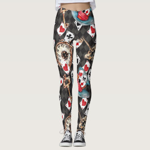 inspirerad av Alice i underlandslagar Leggings