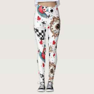 inspirerad av Alice i underlandslagar Leggings