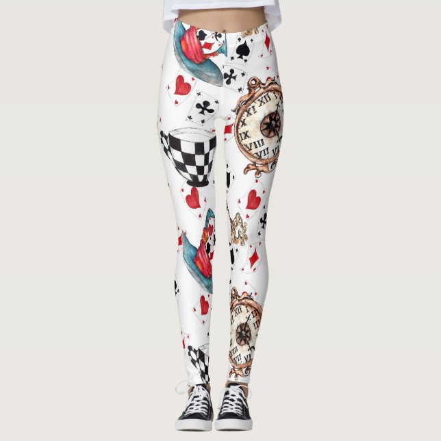 inspirerad av Alice i underlandslagar Leggings (Framsida)