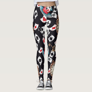 inspirerad av Alice i underlandslagar Leggings