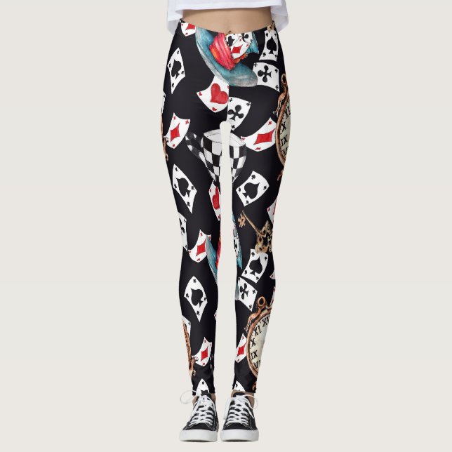 inspirerad av Alice i underlandslagar Leggings (Framsida)