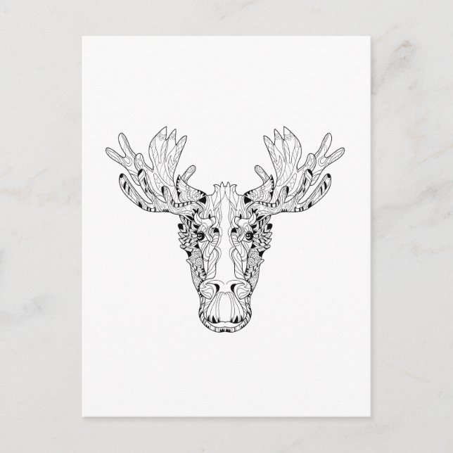 inspirerad av en Elk Vykort (Framsida)