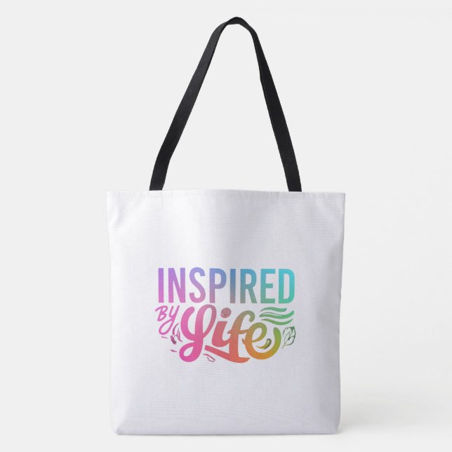 Inspirerad av Life - Shoulder Tote Tygkasse (Framsida)