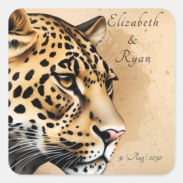 Inspirerad av naturen fyrkantigt klistermärke (Framsida)