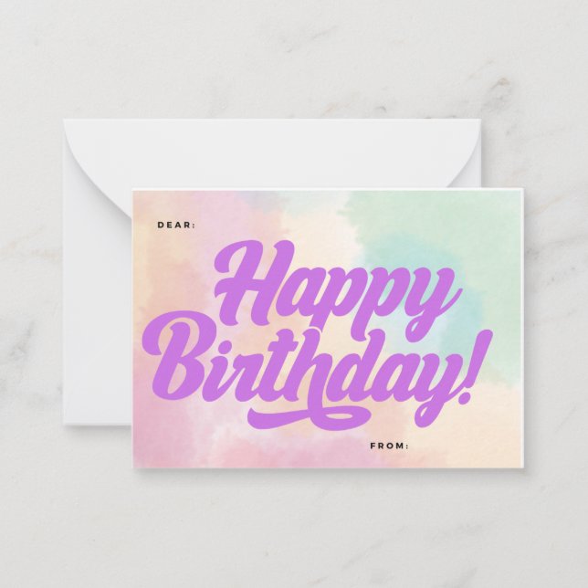 Inspirerad av Olivia Rodrigo Birthday Card Anteckningskort (Framsida)
