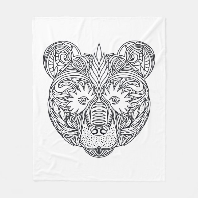 Inspirerad björn fleecefilt (Framsidan)