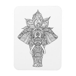 Inspirerad elefant magnet