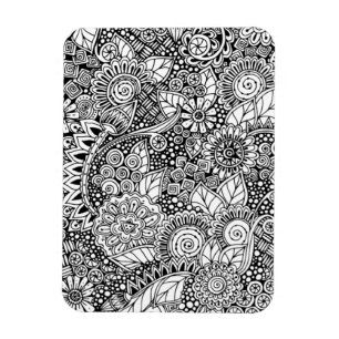 Inspirerad etnisk blommigt magnet