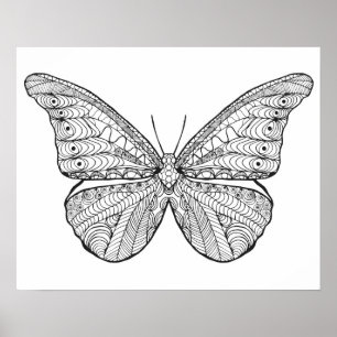 Inspirerad fjäril poster