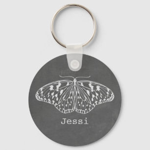 Inspirerad fjärilspersonlig Keychain för krita Nyckelring