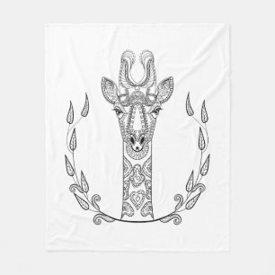 Inspirerad giraff fleecefilt