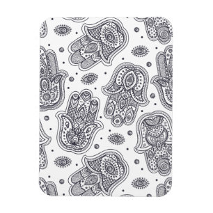Inspirerad hand plockade Hamsa Magnet