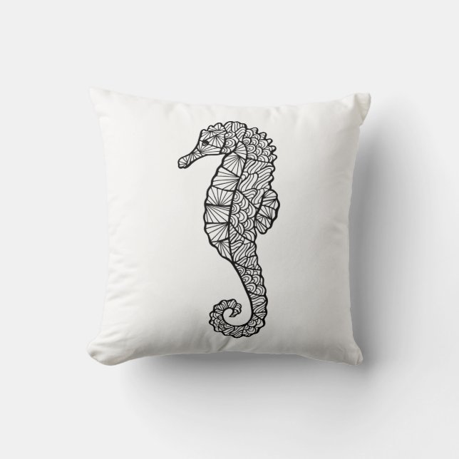 Inspirerad havshäst kudde (Framsida)