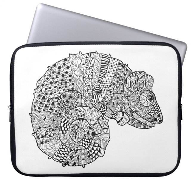 Inspirerad kameleont 2 laptop sleeve (Framsidan)