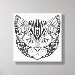 Inspirerad katt 6 canvastryck