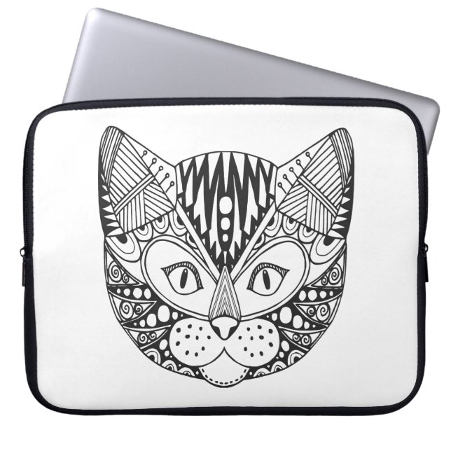 Inspirerad katt laptop sleeve (Framsidan)