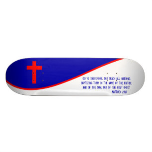 Inspirerad kristen flagga skateboard bräda 19,5 cm