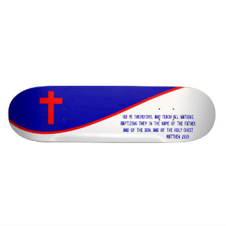 Inspirerad kristen flagga skateboard bräda 19,5 cm