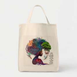 Inspirerad kvinna glittrar & guld-totebag tygkasse