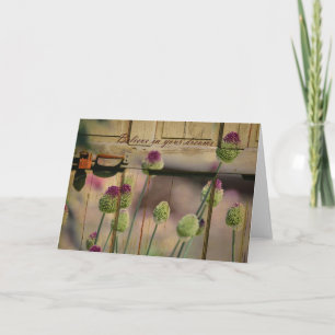 Inspirerad lantlig blommigt kort