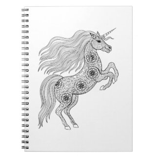 Inspirerad magisk Unicorn Anteckningsbok Med Spiral