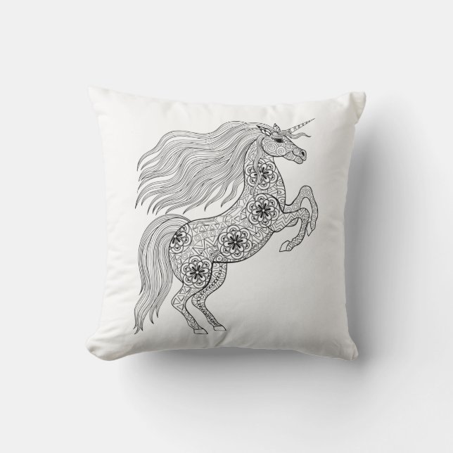 Inspirerad magisk Unicorn Kudde (Framsida)