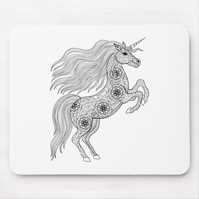 Inspirerad magisk Unicorn Musmatta (Framsidan)