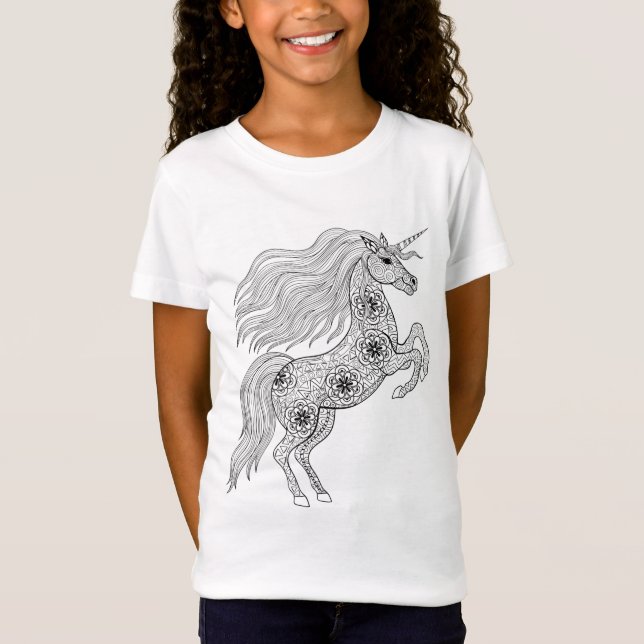 Inspirerad magisk Unicorn T Shirt (Framsida)