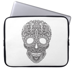 Inspirerad människaskalle laptop sleeve