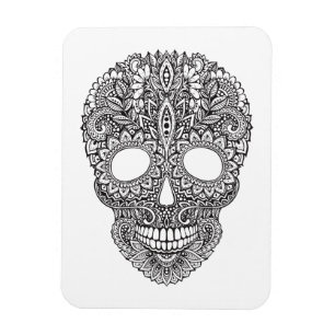 Inspirerad människaskalle magnet