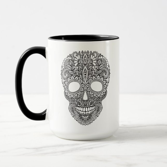 Inspirerad människaskalle mugg (Vänster)