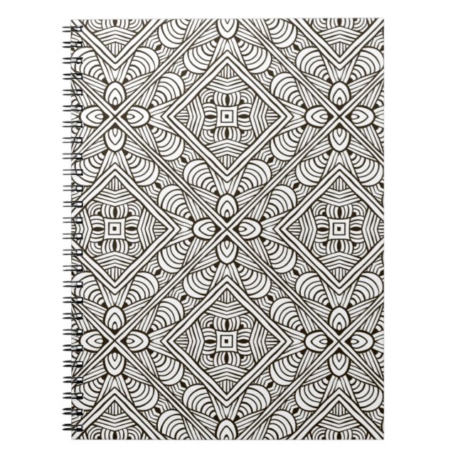 Inspirerad mönster anteckningsbok med spiral (Framsidan)