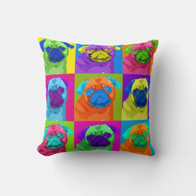 Inspirerad mops kudder kudde (Framsida)