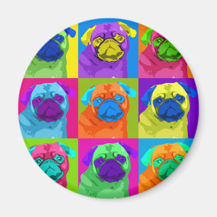 inspirerad mopsmagnet magnet