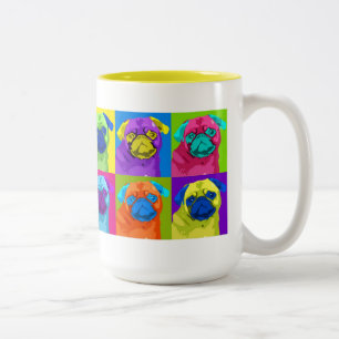 inspirerad mopsmugg Två-Tonad mugg