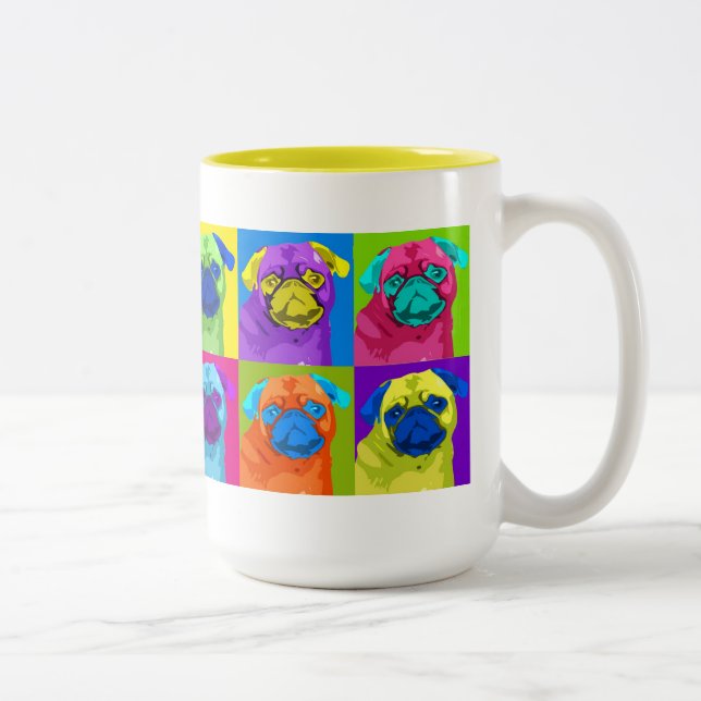 inspirerad mopsmugg Två-Tonad mugg (Höger)