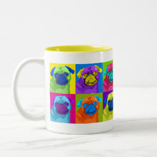 inspirerad mopsmugg Två-Tonad mugg