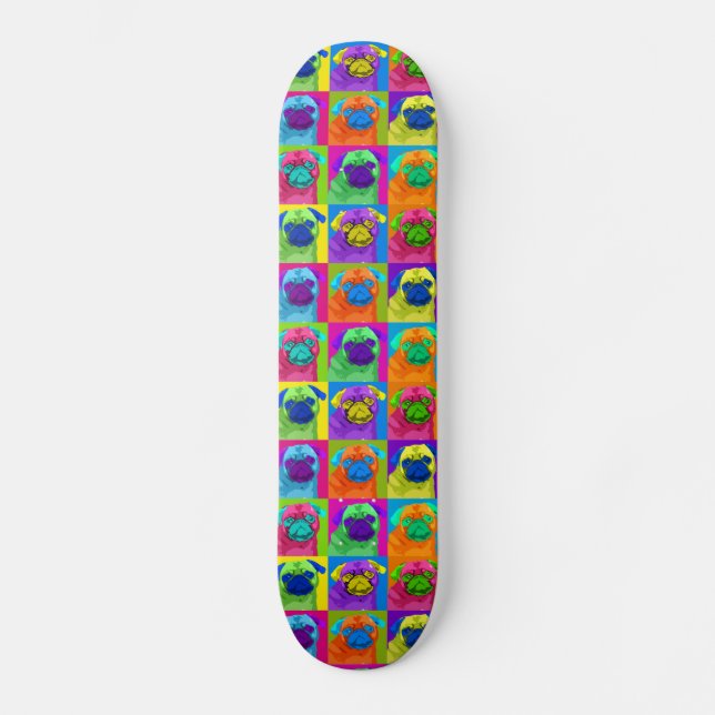 inspirerad mopsSkateboard Skateboard Bräda 19,5 Cm (Framsida)