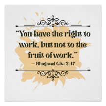 Inspirerad Orange Minimalistisk Bhagavad Gita-cita
