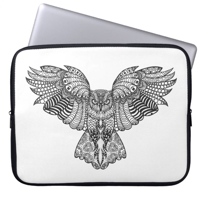 Inspirerad örnuggla laptop fodral (Framsidan)