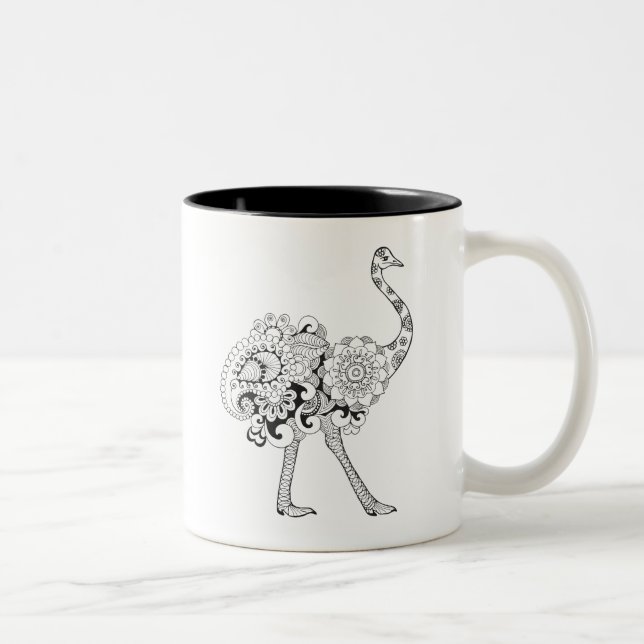 Inspirerad Ostrich Två-Tonad Mugg (Höger)