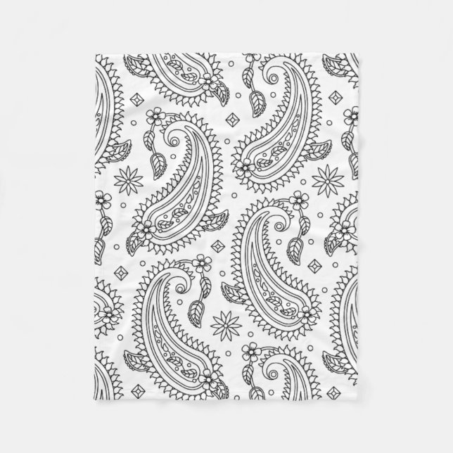 Inspirerad Paisley design Fleecefilt (Framsidan)