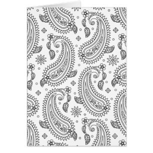 Inspirerad Paisley design Hälsningskort