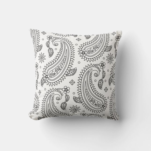 Inspirerad Paisley design Kudde (Framsida)