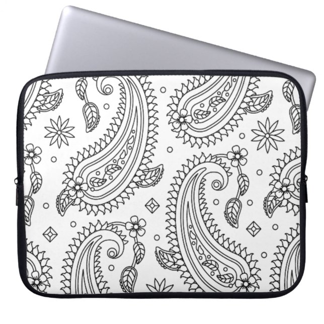 Inspirerad Paisley design Laptop Fodral (Framsidan)