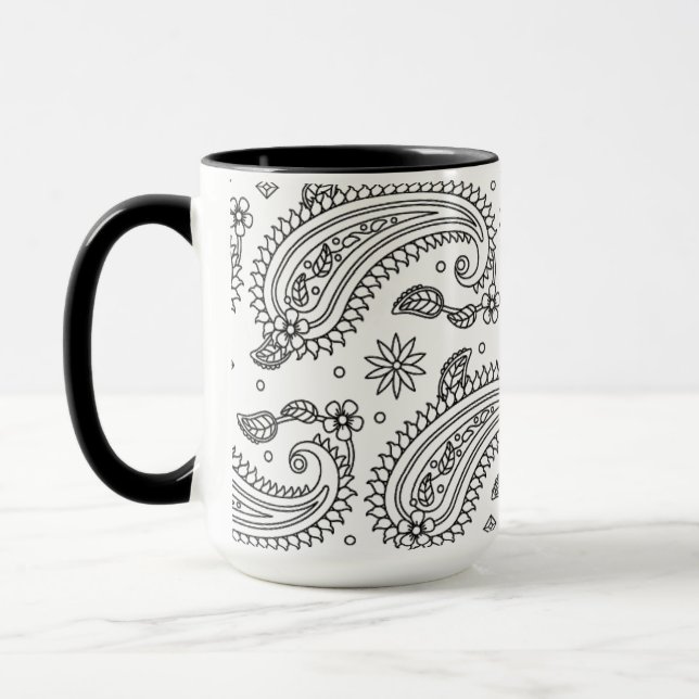 Inspirerad Paisley design Mugg (Vänster)