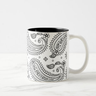 Inspirerad Paisley design Två-Tonad Mugg