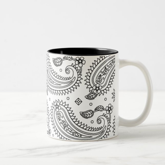 Inspirerad Paisley design Två-Tonad Mugg (Höger)