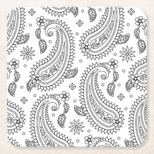 Inspirerad Paisley design Underlägg Papper Kvadrat