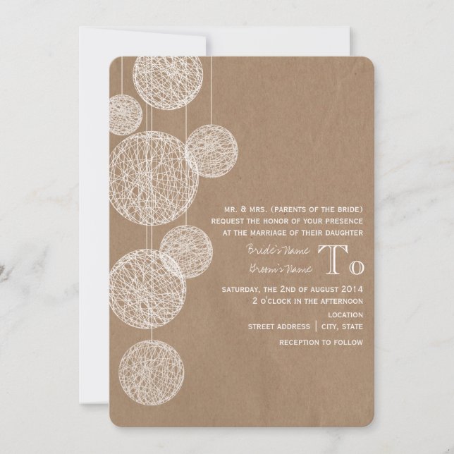 Inspirerad papp tvinnar att gifta sig för jordklot inbjudningar (Framsida)